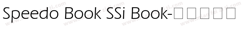 Speedo Book SSi Book字体转换